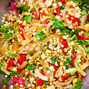 Grilled Corn and Pepper Salad