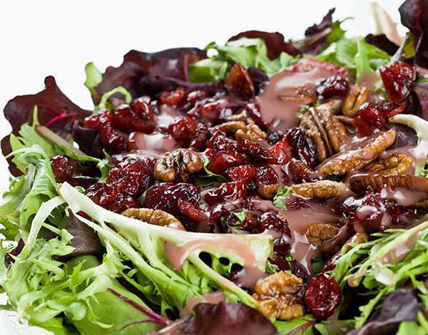 Cranberry Pecan Salad with Creamy Balsamic Dressing
